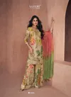 Green Colour Lotus Nx By Sayuri Georgette Readymade Suit Catalog 5296