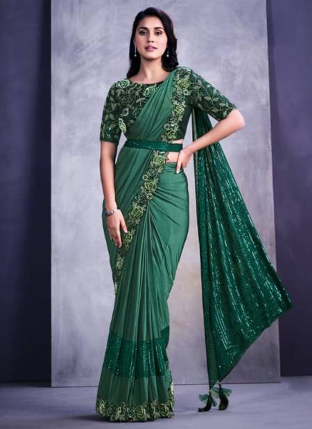 Green Colour MOHAMANTHAN ALANNAH Designer Wholesale Party Wear Sarees 22608