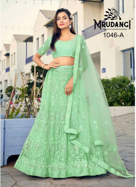 Green Colour Madhurya 1046 Colour Edition By Mrudangi Party Wear Lehenga Choli Catalog 1046 A