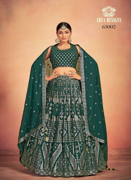 Green Colour Mahira Vol 3 By Arya Designs Designer Lehenga Choli Catalog 65002