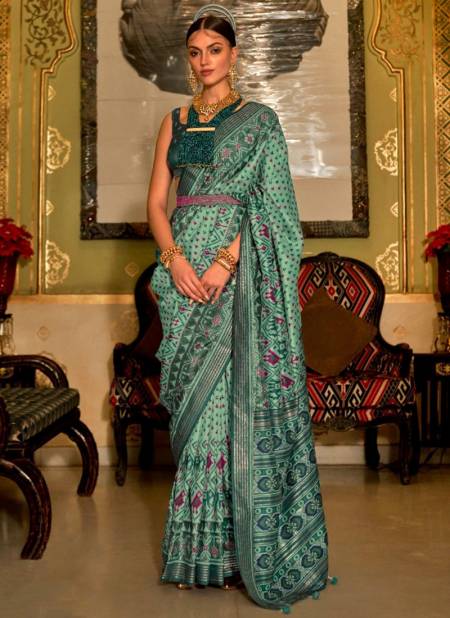 Green Colour Mangalkari Exclusive Wear Wholesale Silk Sarees 522