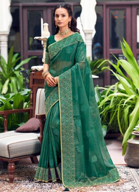 Green Colour Meera Festive Wear Wholesale Designer Sarees 1606