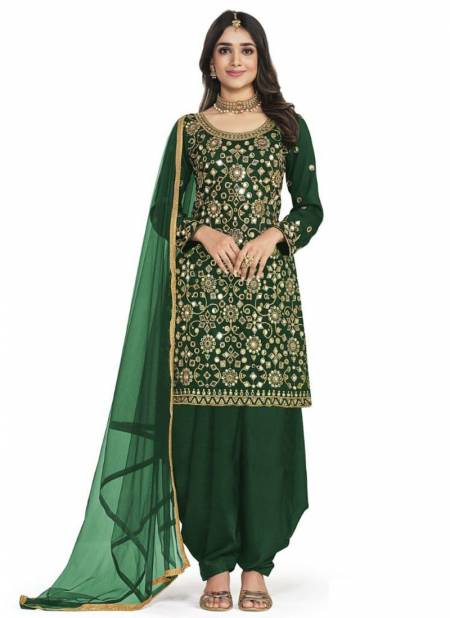 Green Colour Mirror Vol 12 Wholesale Designer Wedding Wear Salwar Suit Catalog 171 B