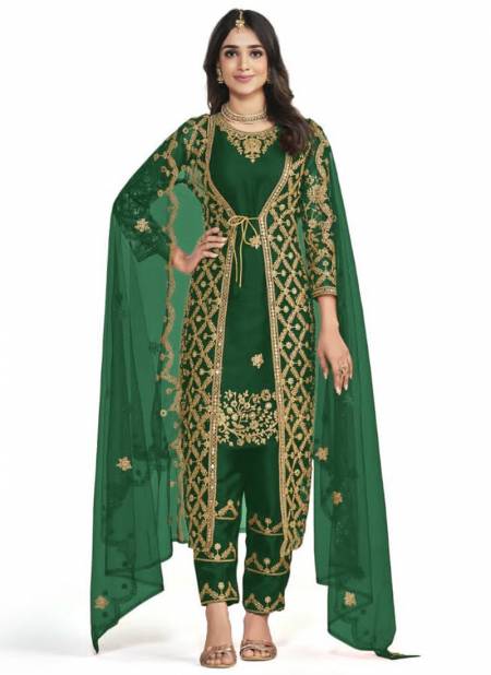 Green Colour Mirror Vol 15 Wedding Wear Wholesale Designer Salwar Suits Catalog 174 B