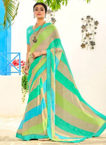 Green Colour Modish Printed Wholesale Daily Wear Sarees 26301