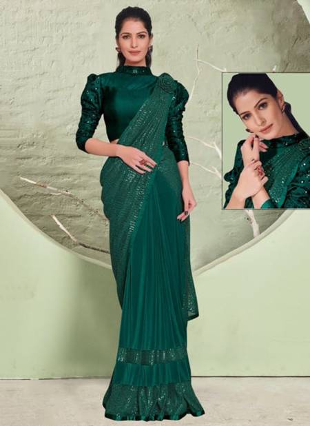 Green Colour Mohamanthan Royal By Mahotsav Party Wear Sarees Catalog 22633