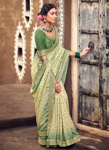 Green Colour Naina Sunaina Festive Wear Wholesale Silk Sarees 1304