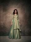 Green Colour Navya Vol 12 By Vardan Gown Catalog 1203