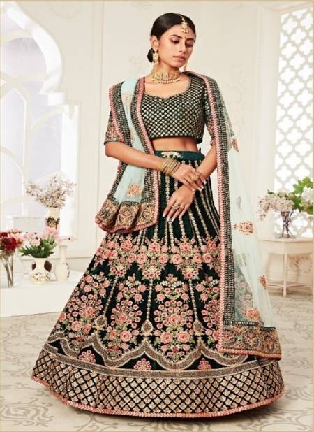 Green Colour Neo Traditionl Vol 2 By Zeel Clothing Wedding Lehenga Choli Orders In India 7708
