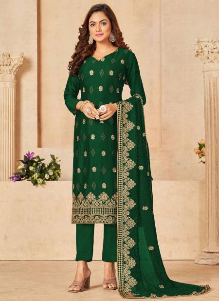 Green Colour Nesri By Anbazaar Wedding Salwar Suits Catalog 110 B