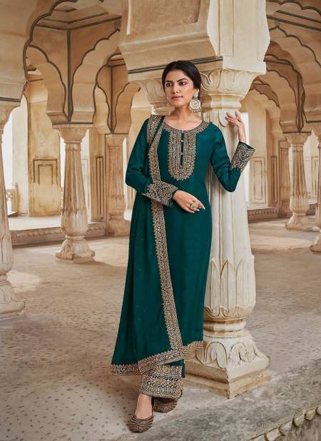 Green Colour Nitya Vol 186 By LT Wedding Salwar Suit Catalog 86002