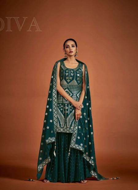 Green Colour Noorani Saga 5 By Arya Design Georgette Salwar Suit Catalog 56001