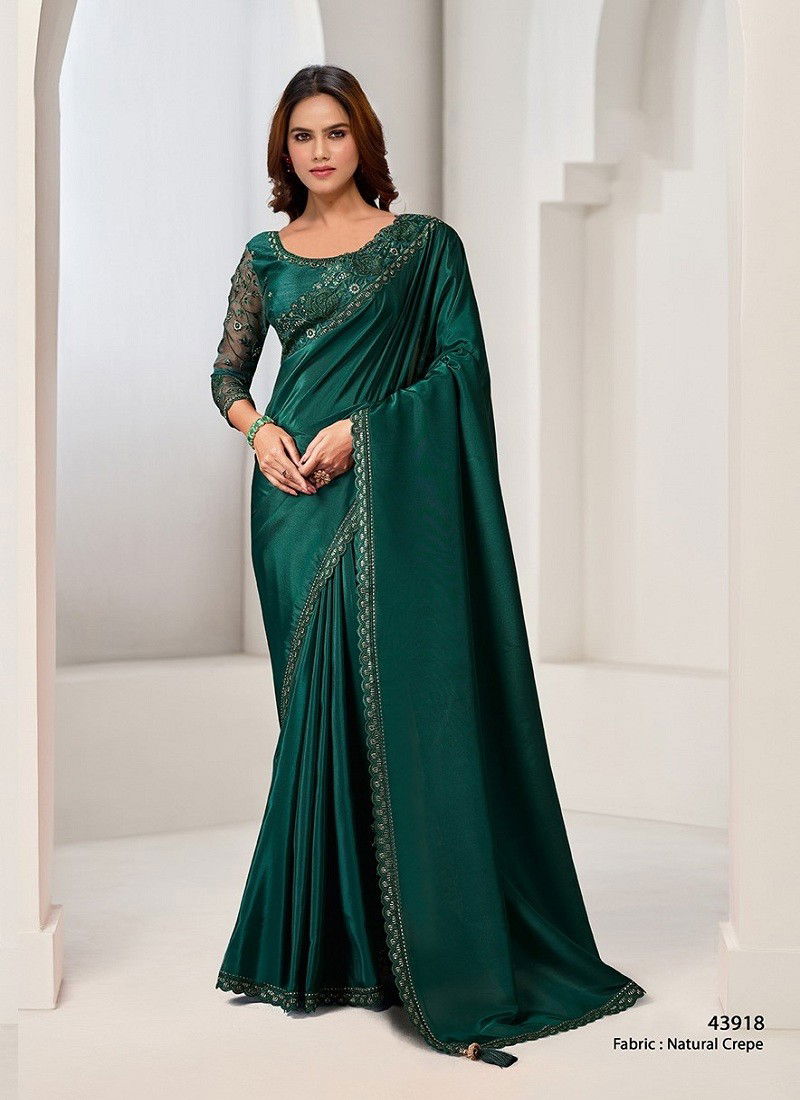 Green Colour Norita Saanjh By Mahotsav Designer Party Wear Saree Online Wholesale 43918