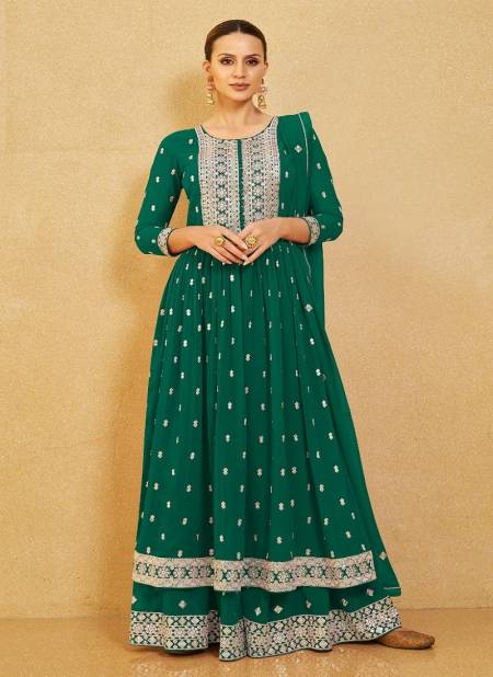 Green Colour Nura By Aashirwad Designer Salwar Suit Catalog 9615