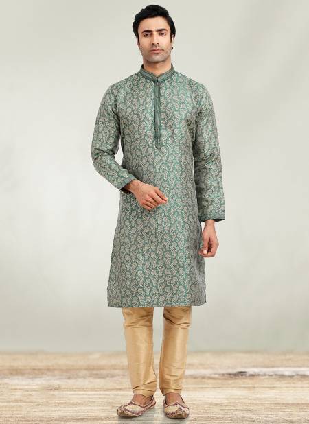 Green Colour Outluk 103 Ethnic Wear Wholesale Kurta Pajama 103010