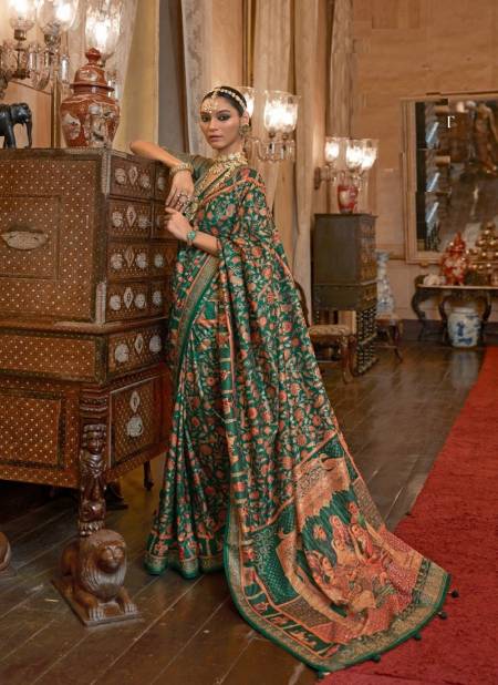 Green Colour Padmavat By Rewaa 689 To 697 Printed Saree Catalog 692