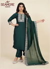 Green Colour Padmavati Vol 2 By Seamore Chinon Silk Printed Kurti With Bottom Dupatta Wholesale Shop In Surat 5005