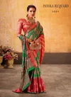 Green Colour Patola Jequard By Sr Maslin Wedding Wear Saree Exporters In India 1001