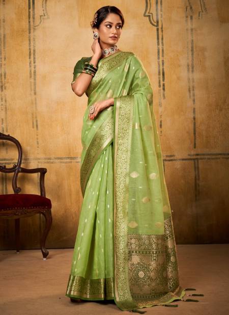 Green Colour Petals Banarasi Designer Rajpath Festive Wear Wholesale Designer Saree Catalog 81005