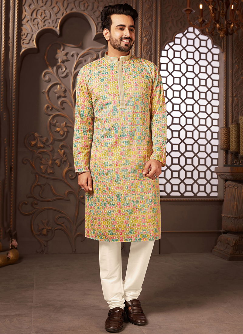 Green Colour Plitvic By Styleroof Function Wear Kurta Pajama Catalog 1554 5