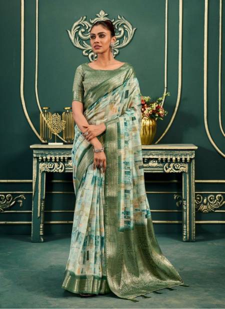 Green Colour Pranalika Silk By Rajpath Foil Printed Modal Cotton Designer Saree Orders in India 183004