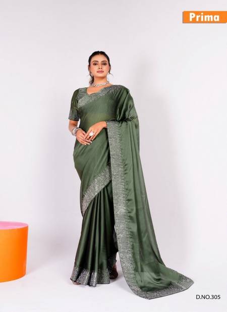 Green Colour Prima 301 To 305 Black Rangoli Party Wear Saree Wholesale Clothing Suppliers In India 305