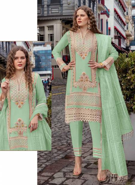Green Colour R 567 Colors By Ramsha Designer Salwar Suit Catalog 567 D