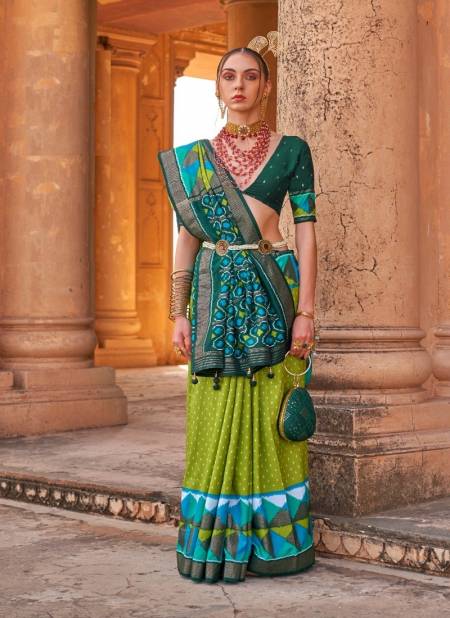 Green Colour Raag By Rewaa 819 To 830 Printed Saree Catalog 820