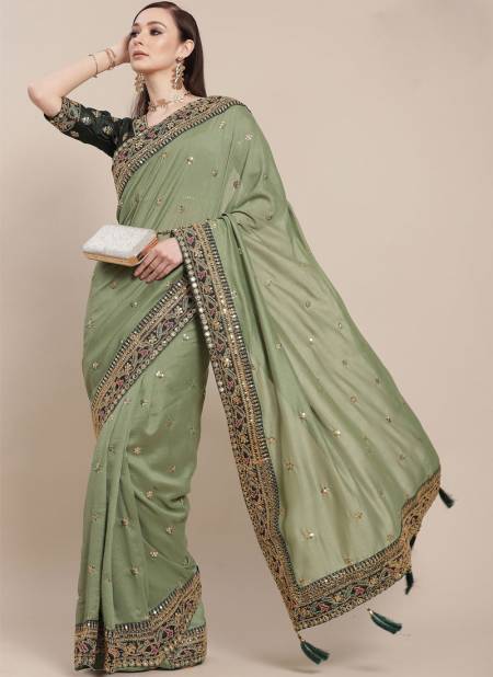 Green Colour Radhe By Fashion Lab 1011 To 1016 Designer Sarees Catalog 1011