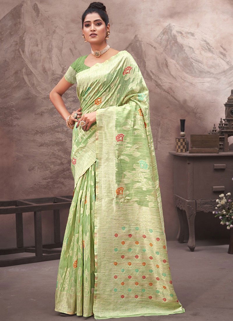 Green Colour Raj Mohini Designer Wholesale Silk Sarees  3174