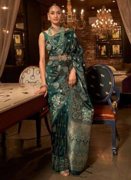 Green Colour Kristine Silk Ethnic Wear Wholesale Designer Saree Catalog 288001