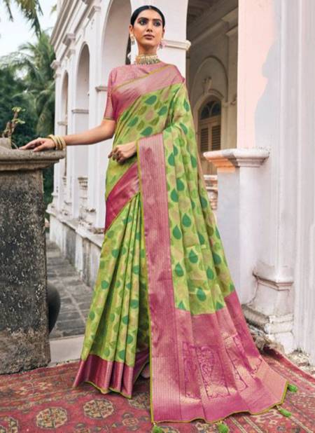 Green Colour Rangrez Ethnic Wear Wholesale Silk Sarees Catalog 5802