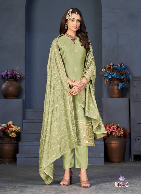 Green Colour Riona 116 A To 116 D Wedding Salwar Suit Catalog 116 A