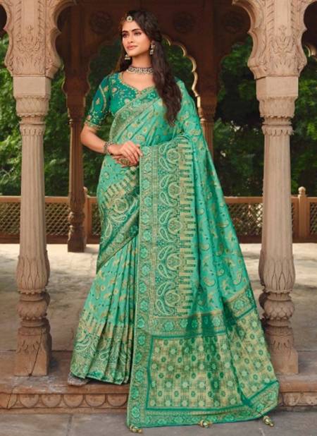 Green Colour Rutba Vol 7 Wedding Wear Wholesale Silk Sarees  13452