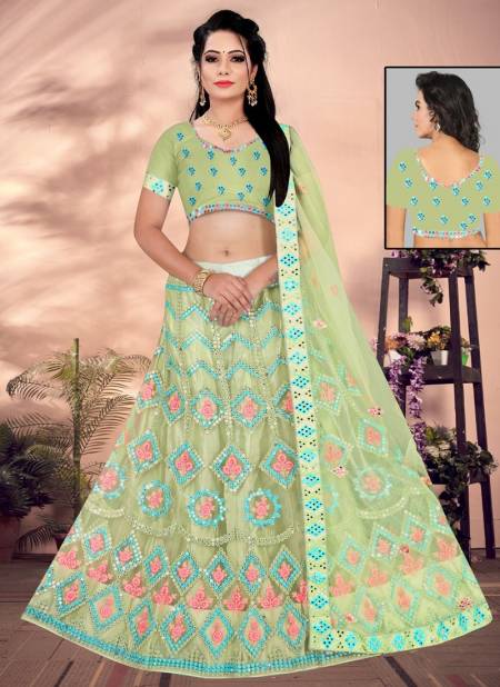 Green Colour SSD Wedding Wear Wholesale Designer Lehenga Choli Catalog A12371