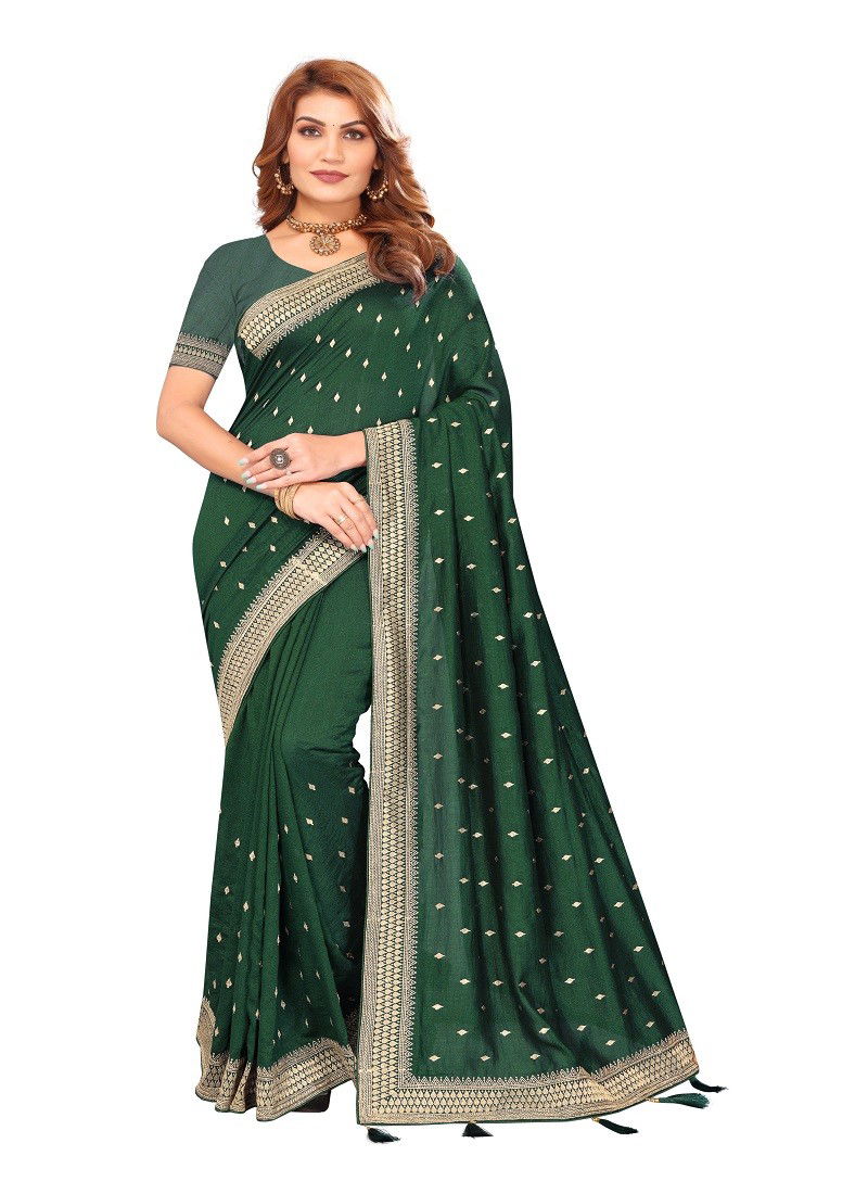 Green Colour Sabhyata By Utsav Nari Vichitra Blooming Embroidery Wholesale Saree In India 2417