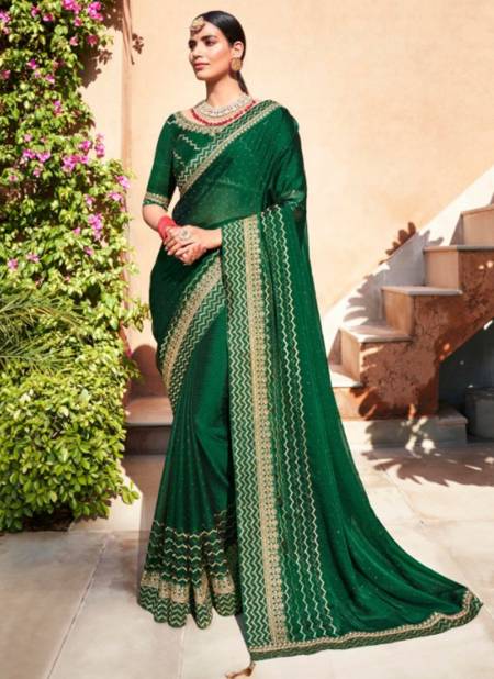 Green Colour Sadhna Fancy Wear Wholesale Designer Sarees 1208