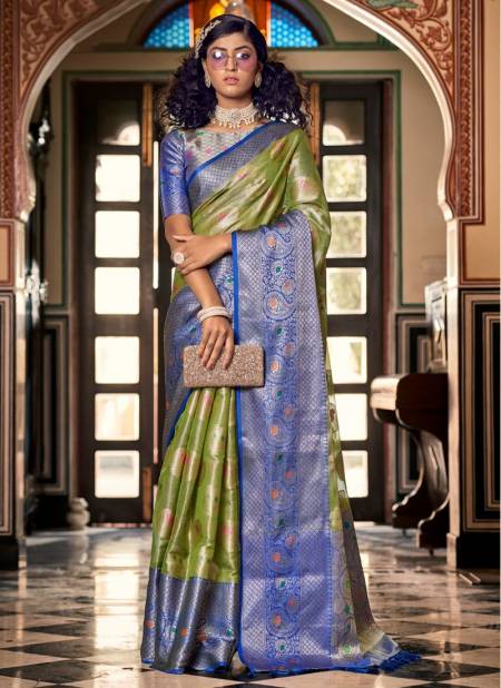 Green Colour Sadhna The Fabrica Exclusive Wear Wholesale Designer Sarees Catalog 6006