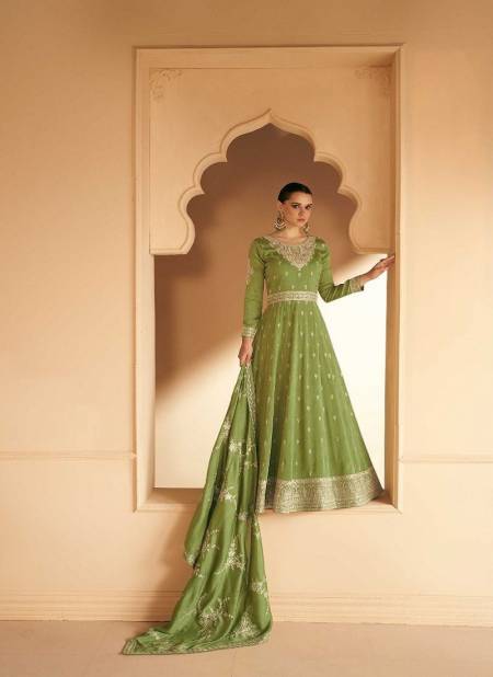 Green Colour Safar By Aashirwad Gown Catalog 9640