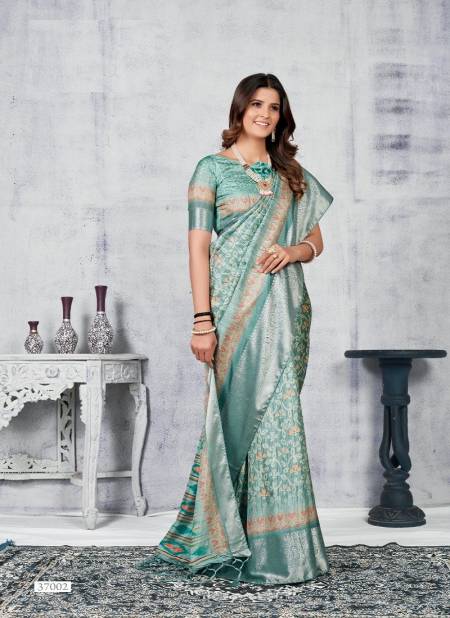 Green Colour Safron Vol 2 By The Fabrica Party Wear Saree Catalog 37002
