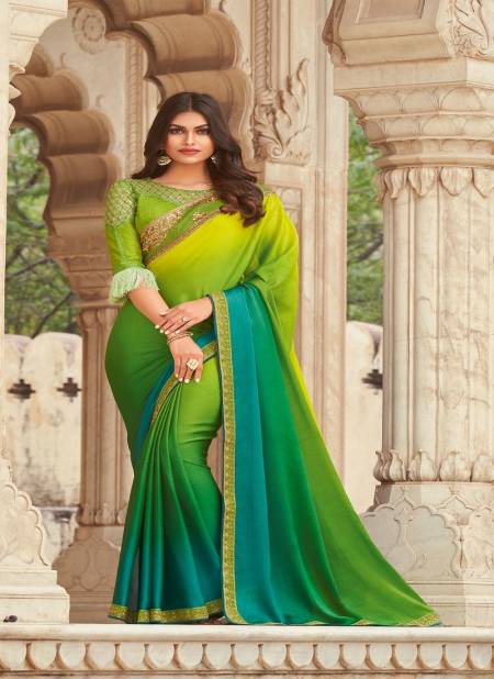 Green Colour Sandalwood 8th Edition By Tfh Organic Silk Designer Saree Catalog 810