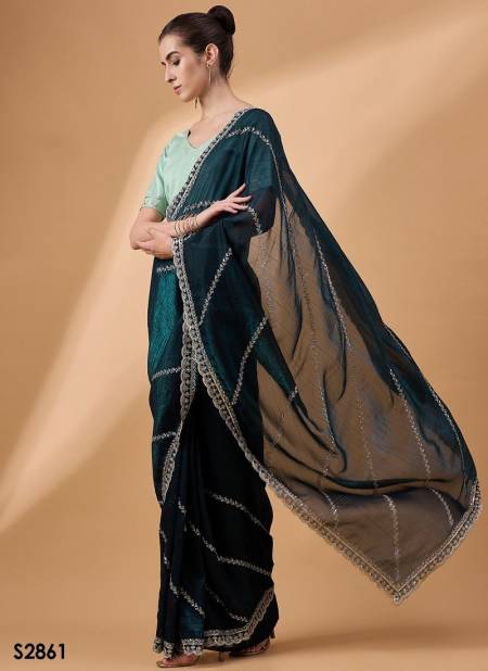 Green Colour Satya Vol 2 By Mahotsav Occasion Wear Designer Saree Wholesale Market In Surat S2861