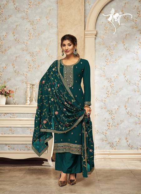 Green Colour Savariya By Radha Trendz Heavy Embroidery Georgette Salwar Kameez Wholesale Online 1155