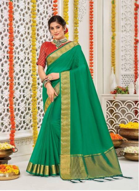 Green Colour Shayrana Vol 1 By Pankh Silk Saree Catalog 4203