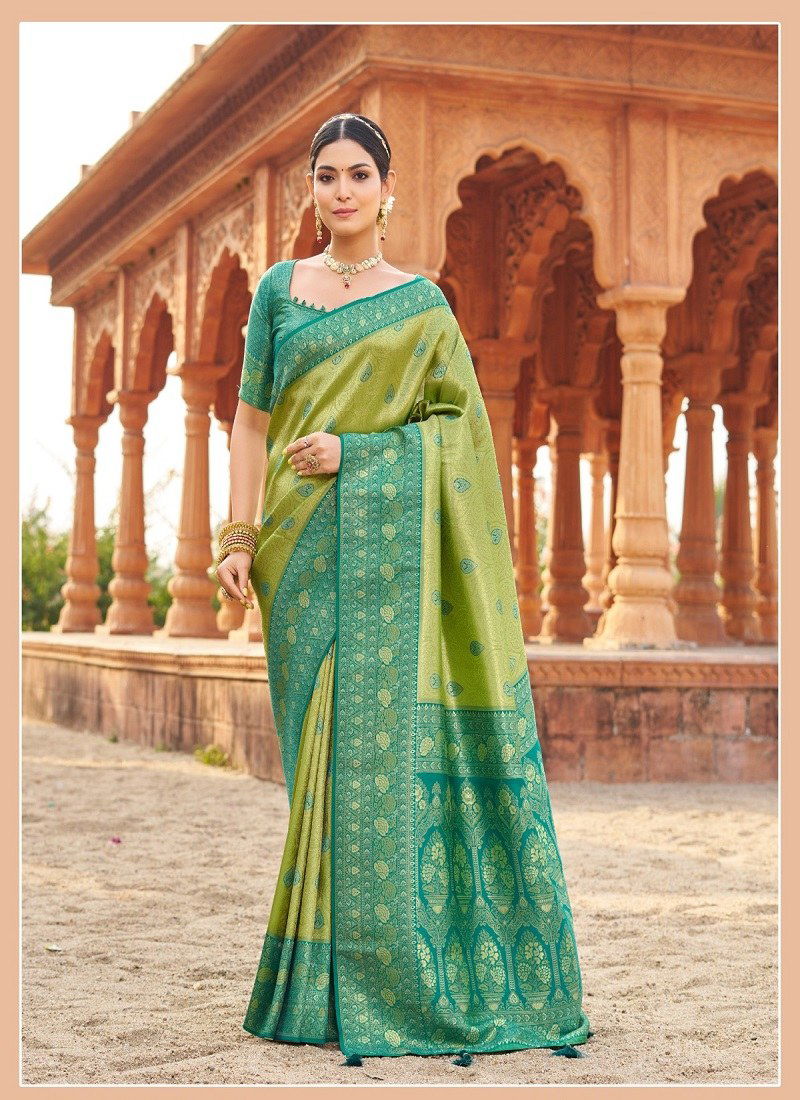 Green Colour Shubharambh By Gobuni Banarasi Silk Saree Wholesale Price In Surat 1104