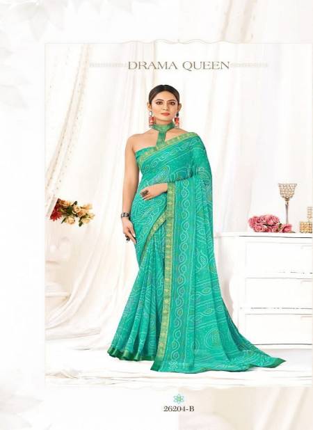 Green Colour Simayaa Vol 19 By Ruchi Chiffon Daily Wear Saree Catalog 26204 B
