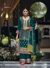 Green Colour Simran By Eba Chinon Embroidery Readymade Suits Wholesale Market In Surat 1721