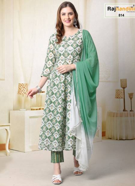 Green Colour Sophia By Rajnandini Readymade Salwar Suit Catalog 814