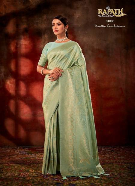 Green Colour Stella Silk By Rajpath Kanjivaram Silk Designer Saree Catalog 94006