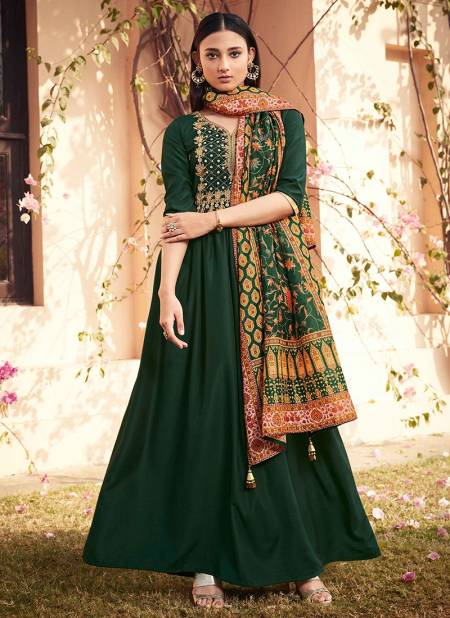 Green Colour Suhani Designer Wholesale Anarakali Salwar Suit Catalog 1004
